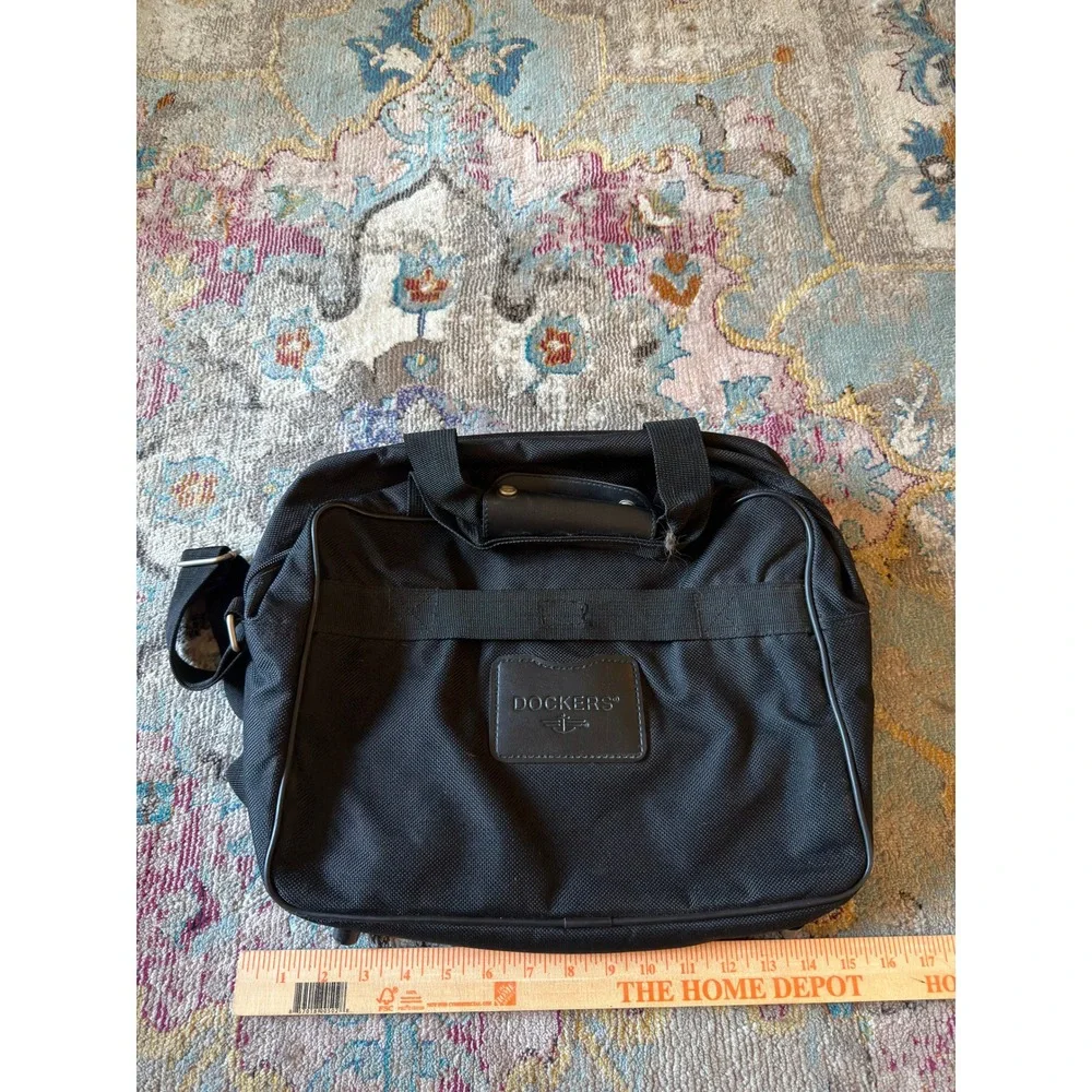 Dockers Messenger Laptop Bag Black Unisex Large